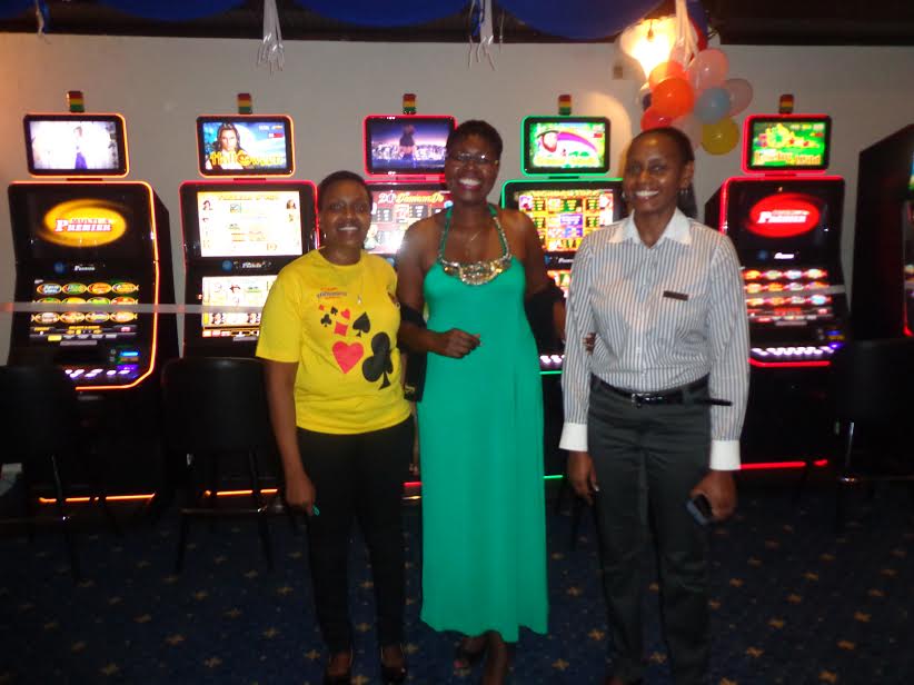 From the left, Leah Nyoro, (Casino Slots-in-charge); Judy Kiragu ( Casino Director) and Angeline Muthoni ( Assistant Casino Manager).